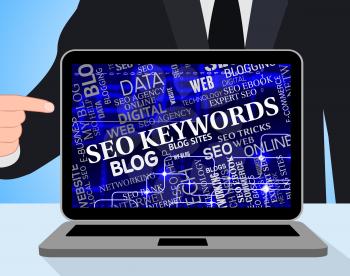Seo Keywords Representing Search Engines And Websites