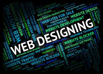 Web Designing Showing Designed Websites And Internet