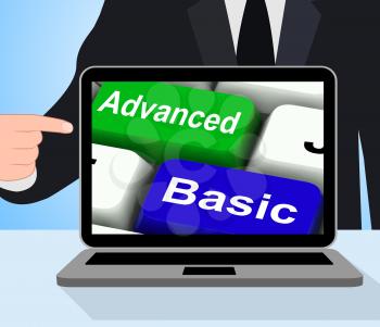 Advanced And Basic Keys Displaying Program Levels Plus Pricing
