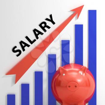 Salary Graph Showing Increase In Work Earnings