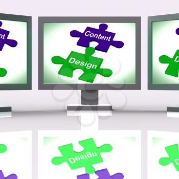 Content Design Puzzle Screen Showing Promotional Material And Layout