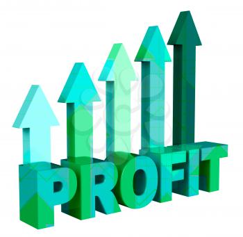 Profit Arrows Meaning Pointing Lucrative And Earning 3d Rendering