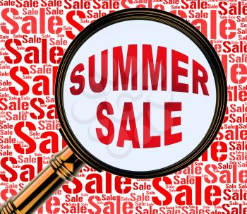 Summer Sale Meaning Promotion Shopping 3d Rendering