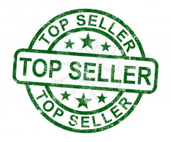 Top Seller Stamp Shows Best Services Or Product