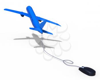 Online Flights Representing World Wide Web And Website