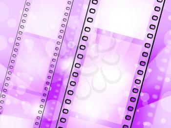 Filmstrip Background Showing Blank Space And Negative