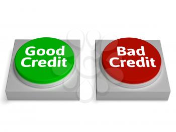 Good Bad Credit Shows Consumer Financial Record