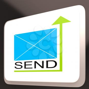 Send Mail Button Shows Online Communication And Mailing