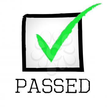 Passed Tick Showing Endorsed Assurance And Ok