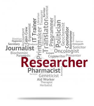 Researcher Job Showing Gathering Data And Jobs