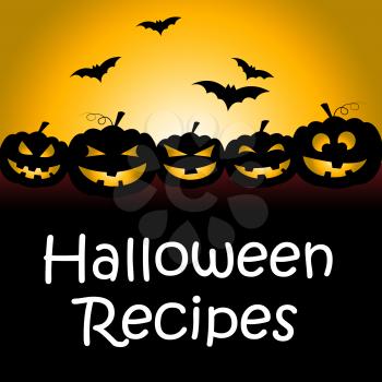 Halloween Recipes Showing Trick Or Treat And Food Preparation