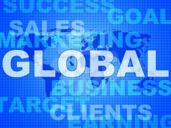 Global Words Representing World Business And Commerce