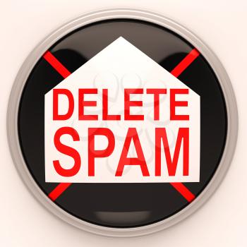 Delete Spam Showing Removing Unwanted Junk Email
