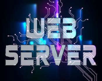 Web Server Words Show Computer Servers And Data