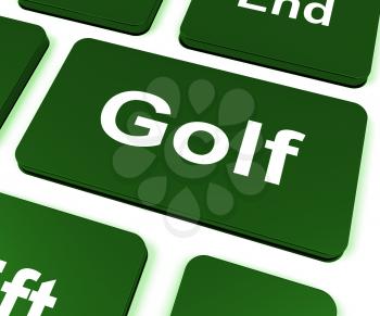 Golf Key Meaning Golfer Club Or Golfing