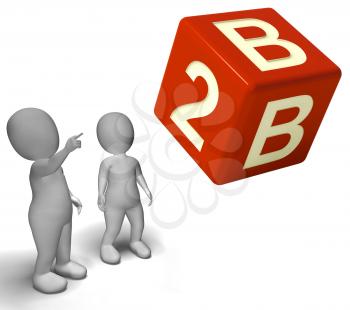 B2b Dice As A Sign Of Business And Partnership
