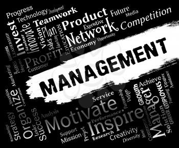 Management Words Representing Organization Directors And Administration