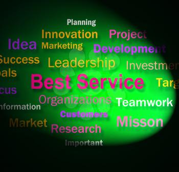 Best Service Words Showing Steps For Delivery Of Services