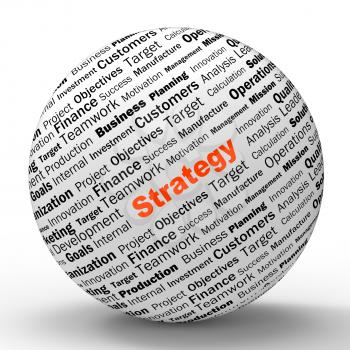 Strategy Sphere Definition Showing Successful Planning Organization Or Management