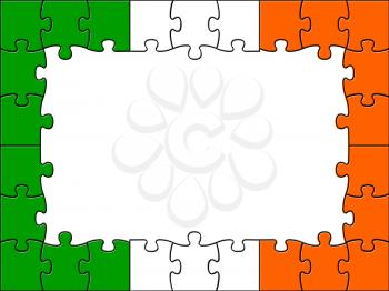 Ireland Jigsaw Showing Empty Space And Puzzle