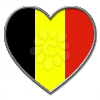 Belgium Heart Representing Valentine Day And Romance