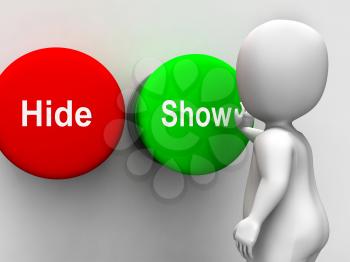 Hide Show Buttons Meaning Seek Find Look Discover