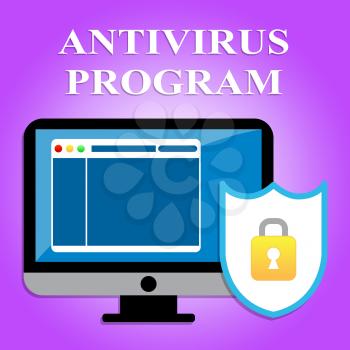 Antivirus Program Showing Malicious Software And Attack