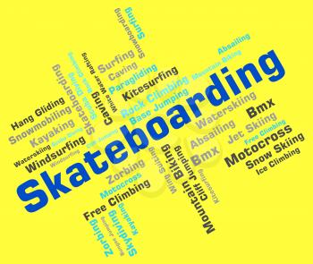 Skateboarding Words Indicating Skatepark Skating And Skater 