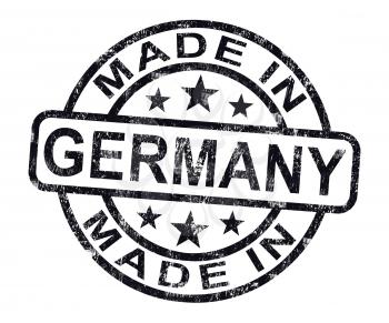 Made In Germany Stamp Showing German Product Or Produce