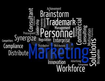 Marketing Word Representing Selling Sales And Sell