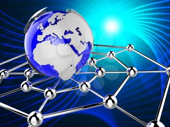 Worldwide Network Indicating Global Communications And Digital