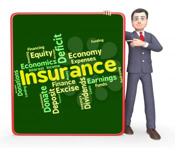 Insurance Word Indicating Wordcloud Financial And Words