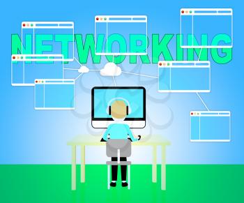 Online Networking Showing Global Connectivity And Communication