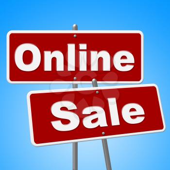 Online Sale Signs Meaning World Wide Web And Www