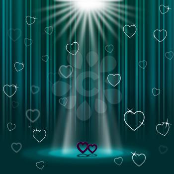 Spotlight Hearts Meaning Valentine's Day And Romance