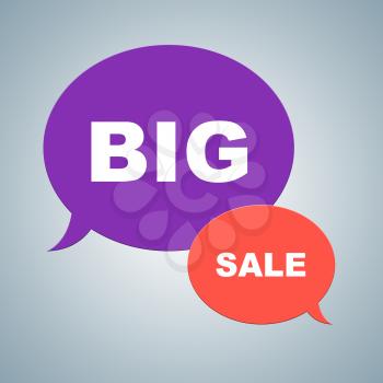 Big Sale Representing Discount Offer And Shopping