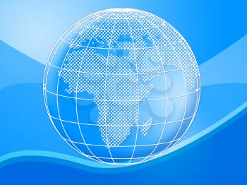 Globe Background Showing Worldly Worldwide And World