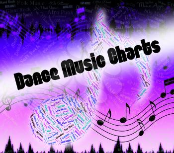 Dance Music Charts Representing Sound Track And Musical