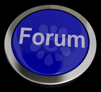 Forum Button For Social Media Community Or Getting Information