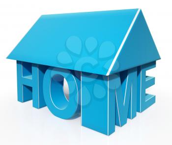 House Word Icon Showing House Or Building For Sale