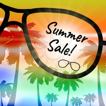Summer Sale Representing Vacation Discount And Promotions