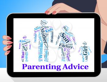 Parenting Advice Showing Mother And Child And Mother And Baby