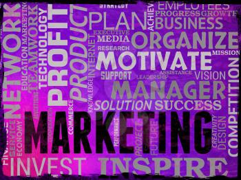 Marketing Words Showing Promotions Seo And Sem