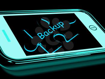 Backup Smartphone Meaning Copying And Storing Data