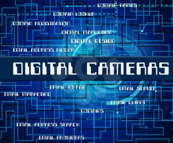 Digital Cameras Meaning High Tec And Photos