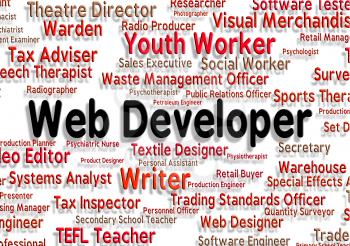 Web Developer Meaning Develops Text And Career