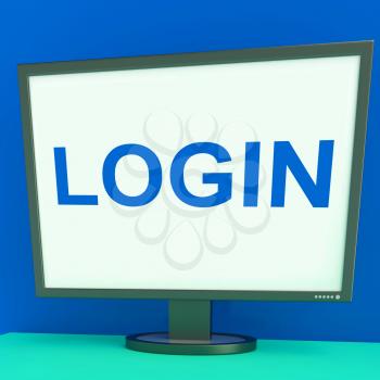 Log In Screen Showing Website Internet Login Security