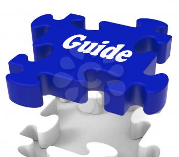 Guide Puzzle Showing Expertise Consulting Instructions Guideline And Guiding