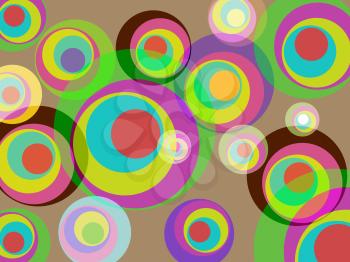 Color Circles Representing Vibrant Rings And Template