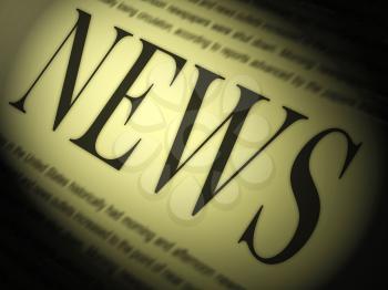 News Paper Showing Media Journalism Newspapers And Headlines